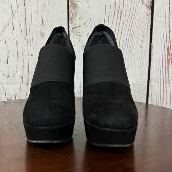 Stuart Weitzman Wrap It Up Women’s Black Suede Leather Platform Booties 6 EUC - Picture 6 of 14